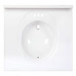 Arstar Standard Cultured Marble Bathroom Sink 37 in. W X 22 in. D White
