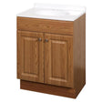 Zenna Home Single Oak Vanity Combo 24 in. W X 18 in. D X 35 in. H