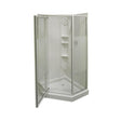 MAAX Himalaya 74-1/4 in. H X 38 in. W White Framed Shower Kit