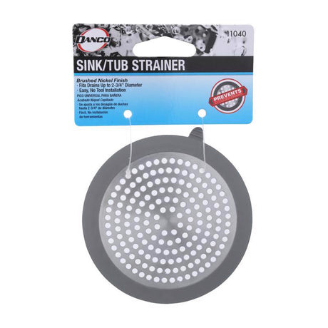 Danco 2.75 in. Brushed Nickel Stainless Steel Hair Catcher and Stopper