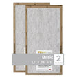 3M Filtrete 12 in. W X 24 in. H X 1 in. D Polypropylene 2 MERV Flat Panel Filter 2 pk