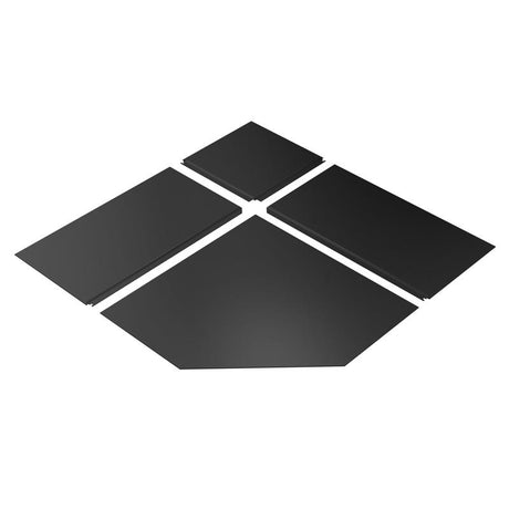 SBI Black Steel Corner Hearth Pad