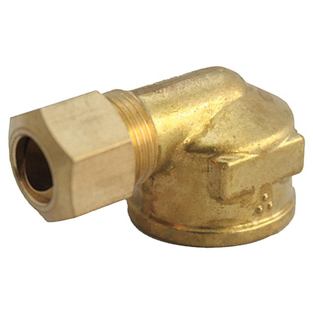 3/8 in. Compression X 3/8 in. D FPT Brass 90 Degree Elbow