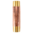 3/4 in. MPT X 3/4 in. D MPT Red Brass Nipple 4 in. L