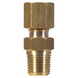 1/2 in. Compression X 3/8 in. D Male Brass Connector