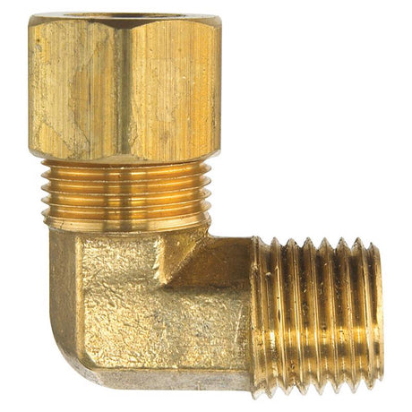 1/4 in. Compression X 1/8 in. D MPT Brass 90 Degree Elbow