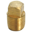 1/2 in. MPT Brass Square Head Cored Plug