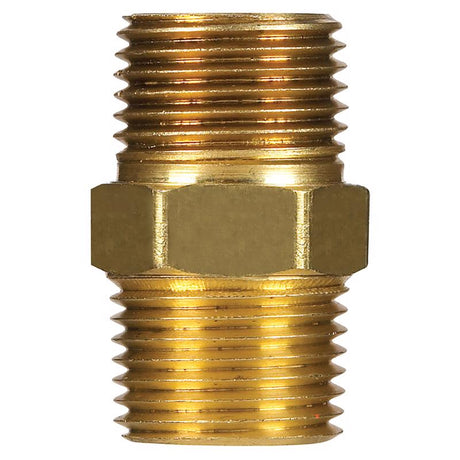 1/4 in. MPT X 1/4 in. D MPT Yellow Brass Hex Nipple