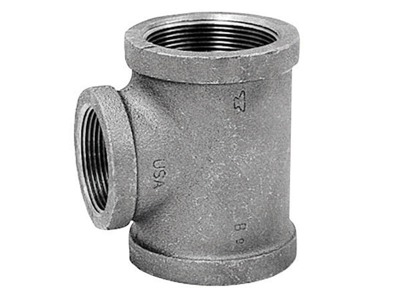Anvil 1-1/4 in. FPT X 1-1/4 in. D FPT 3/4 in. D FPT Black Malleable Iron Reducing Tee