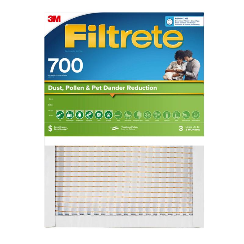 Filtrete 20 in. W X 25 in. H X 1 in. D Fiberglass 8 MERV Pleated Air Filter 1 pk