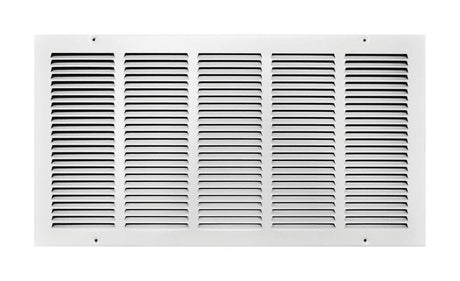 Tru Aire 12 in. H X 24 in. W 1-Way Powder Coat White Steel Return Air Grille