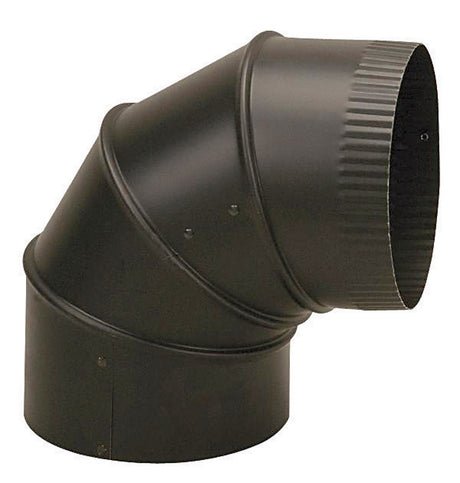 Imperial 4 in. D X 4 in. D Adjustable 90 deg Steel Stove Pipe Elbow