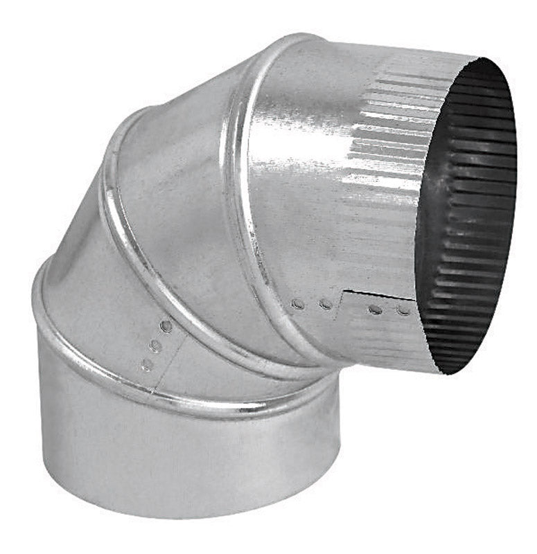 Imperial 5 in. D X 5 in. D Adjustable 90 deg Galvanized Steel Furnace Pipe Elbow