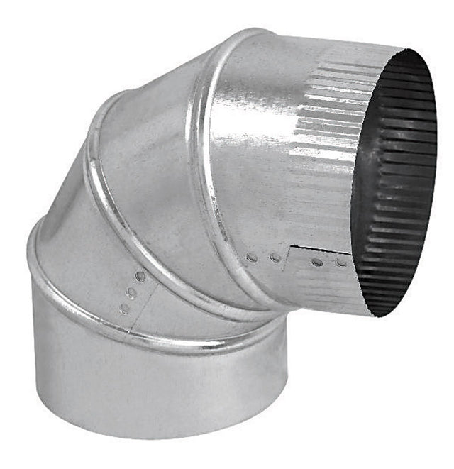 Imperial 5 in. D X 5 in. D Adjustable 90 deg Galvanized Steel Furnace Pipe Elbow