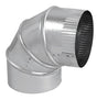 Imperial 5 in. D X 5 in. D Adjustable 90 deg Galvanized Steel Furnace Pipe Elbow