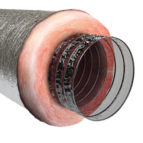 Imperial 25 ft. L X 8 in. D Silver Poly Duct