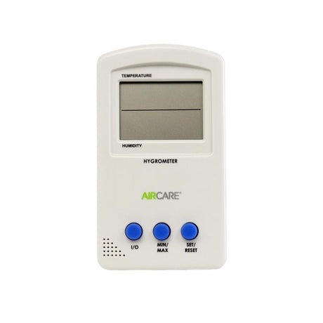 AIRCARE Hygrometer/Thermometer Plastic White 1 in.