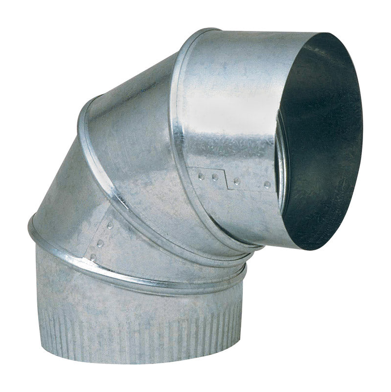 Imperial 5 in. D X 5 in. D Adjustable 90 deg Galvanized Steel Stove Pipe Elbow
