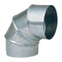 Imperial 5 in. D X 5 in. D Adjustable 90 deg Galvanized Steel Stove Pipe Elbow