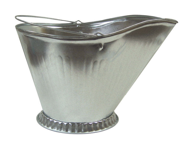 Imperial Silver Galvanized Steel Coal Hod