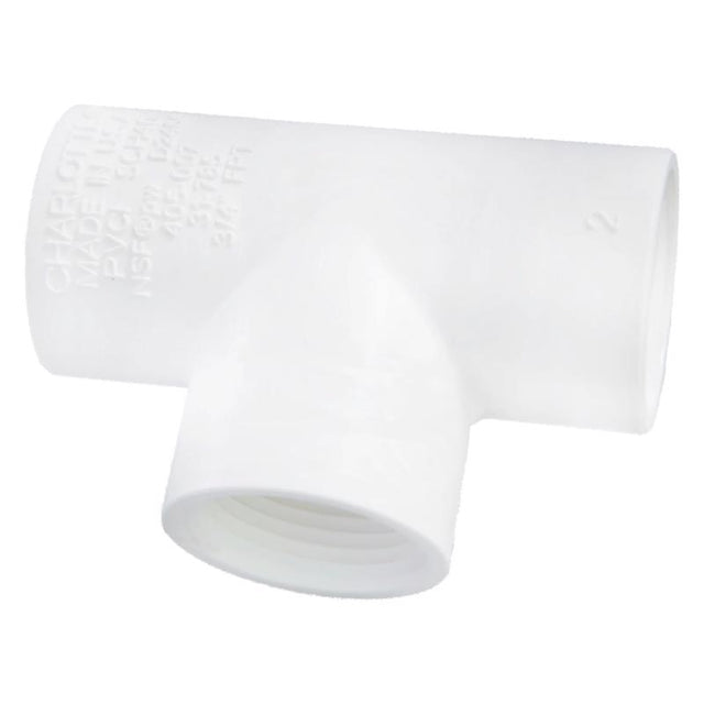 Charlotte Pipe Schedule 40 1/2 in. FPT X 1/2 in. D FPT PVC Threaded Tee 1 pk