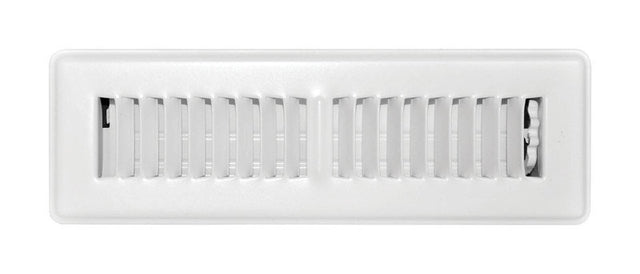 Tru Aire 2 in. H X 10 in. W 2-Way Powder Coat White Steel Floor Register