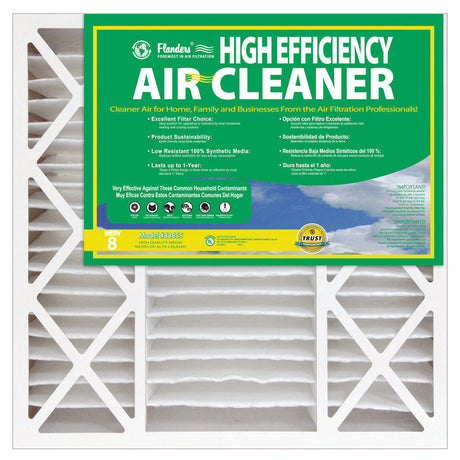 AAF Flanders 20 in. W X 25 in. H X 4-1/2 in. D Synthetic 8 MERV Pleated Air Filter 1 pk