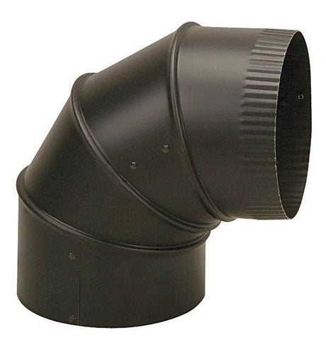 Imperial 4 in. D X 4 in. D Adjustable 90 deg Steel Stove Pipe Elbow