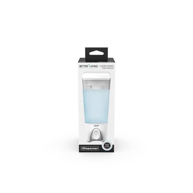 Better Living Clear Choice I Clear White ABS Plastic Lotion/Soap Dispenser