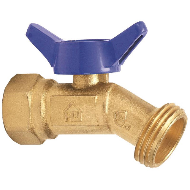 Homewerks 1/2 in. FIP Ah X 3/4 in. MHT Brass No-Kink Hose Bibb