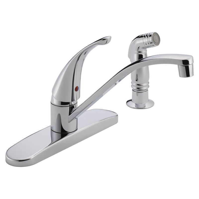 Peerless One Handle Chrome Kitchen Faucet Side Sprayer Included