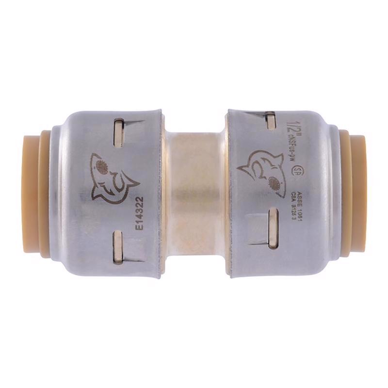 SharkBite Push to Connect 1/2 in. Push X 1/2 in. D Push Brass Coupling
