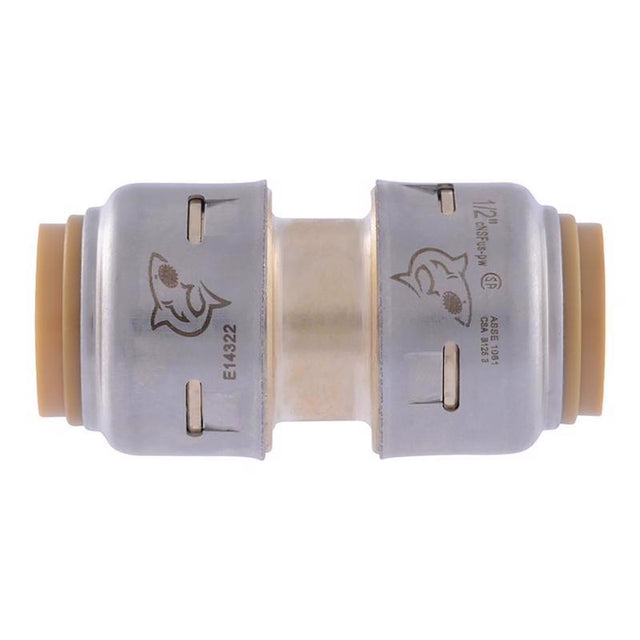 SharkBite Push to Connect 1/2 in. Push X 1/2 in. D Push Brass Coupling