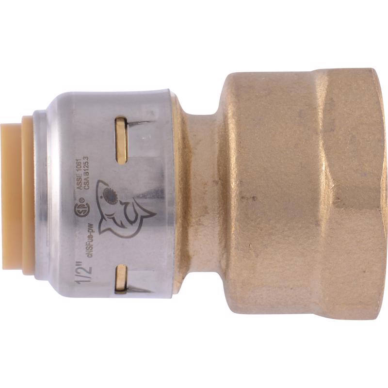 SharkBite 1/2 in. Push X 3/4 in. D FPT Brass Reducing Connector