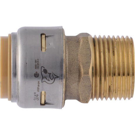 SharkBite 3/4 in. Push X 3/4 in. D MPT Brass Connector