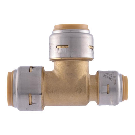 SharkBite 3/4 in. Push X 1/2 in. D Push Brass Reducing Tee
