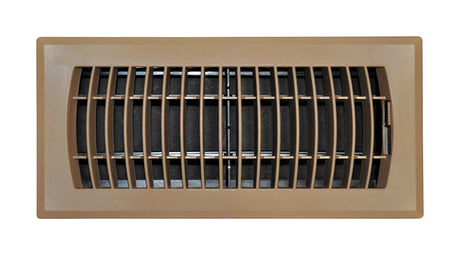 Tru Aire 4 in. H X 12 in. W 1-Way Powder Coat Brown ABS Plastic Floor Diffuser