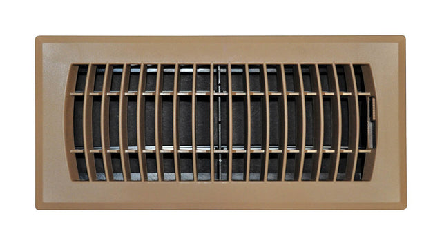Tru Aire 4 in. H X 12 in. W 1-Way Powder Coat Brown ABS Plastic Floor Diffuser