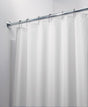 iDesign 78 in. H X 54 in. W White Solid Shower Curtain Polyester