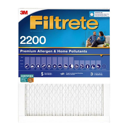 3M Filtrete 16 in. W X 25 in. H X 1 in. D Fiberglass 13 MERV Pleated Allergen Air Filter 1 pk