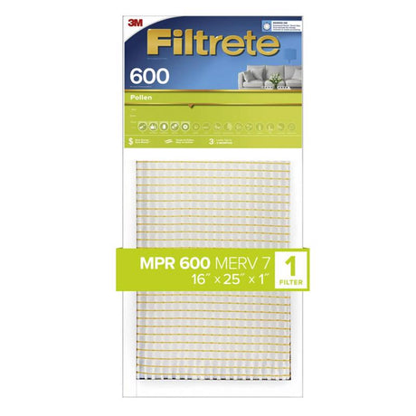 Filtrete 16 in. W X 25 in. H X 1 in. D 7 MERV Pleated Air Filter 1 pk