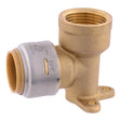 SharkBite 3/4 in. Push X 3/4 in. D FPT Brass Drop Ear Elbow