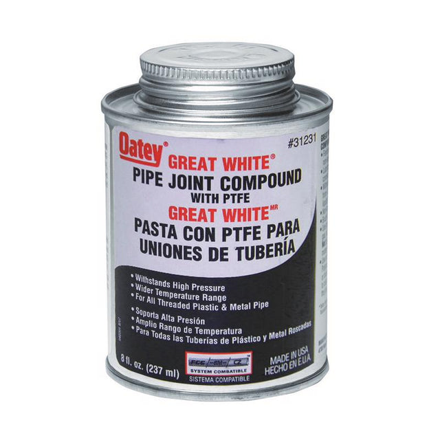 Oatey Great White White Pipe Joint Compound 8 oz