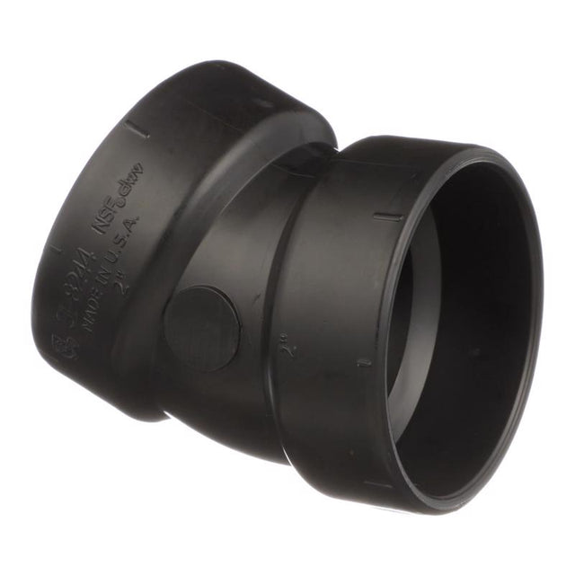 Charlotte Pipe 2 in. Hub X 2 in. D Hub ABS 22-1/2 Degree Elbow