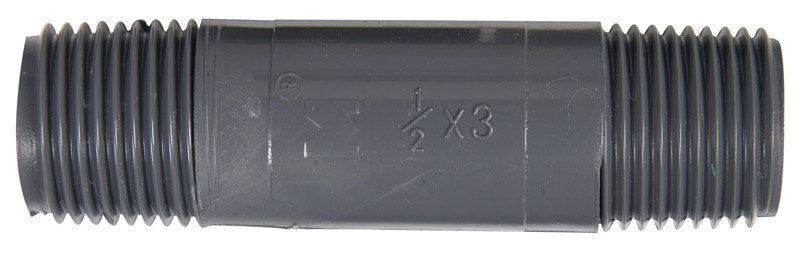B&K Schedule 80 1/2 in. MPT each PVC 3 in. Nipple 1 pk