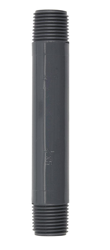 B&K Schedule 80 1/2 in. MPT each PVC 5 in. Nipple 1 pk