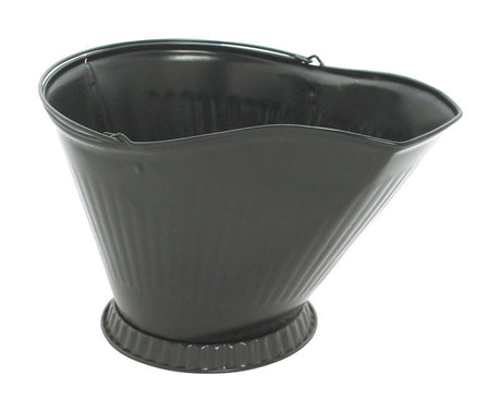 Imperial Black Powder Coated Steel Coal Hod