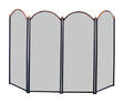 Panacea Black/Gray Antique Brass Fireplace Screen