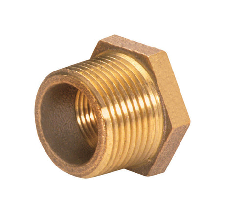 JMF Company 1/2 in. MPT X 3/8 in. D FPT Red Brass Hex Bushing