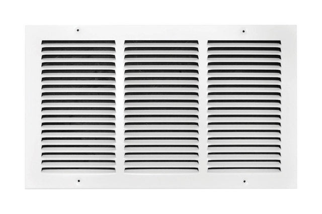 Tru Aire 10 in. H X 18 in. W 1-Way Powder Coat White Steel Return Air Grille